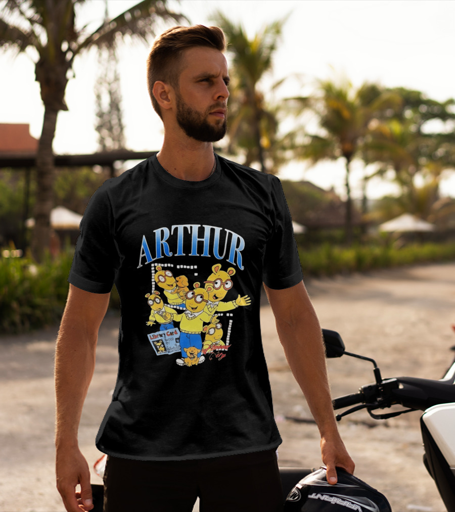 Arthur Read And Pal Library Card Elwood City PBS Kids T-Shirt