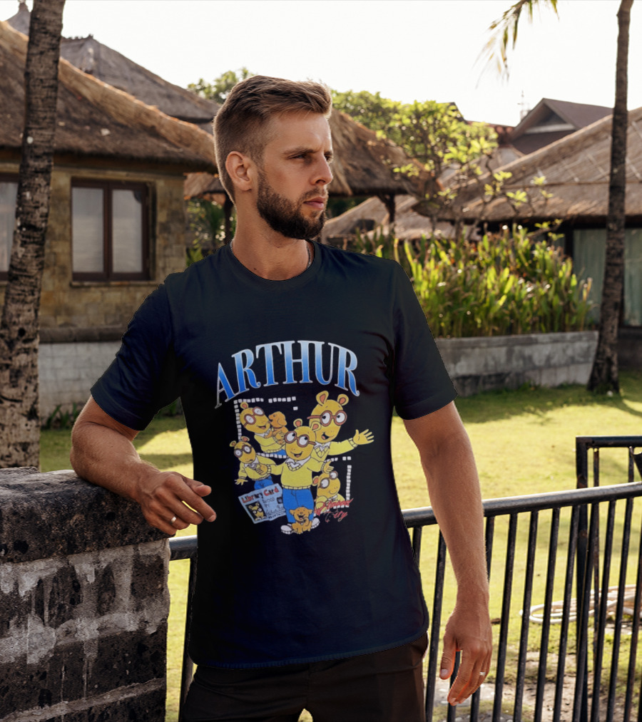 Arthur Read And Pal Library Card Elwood City PBS Kids T-Shirt