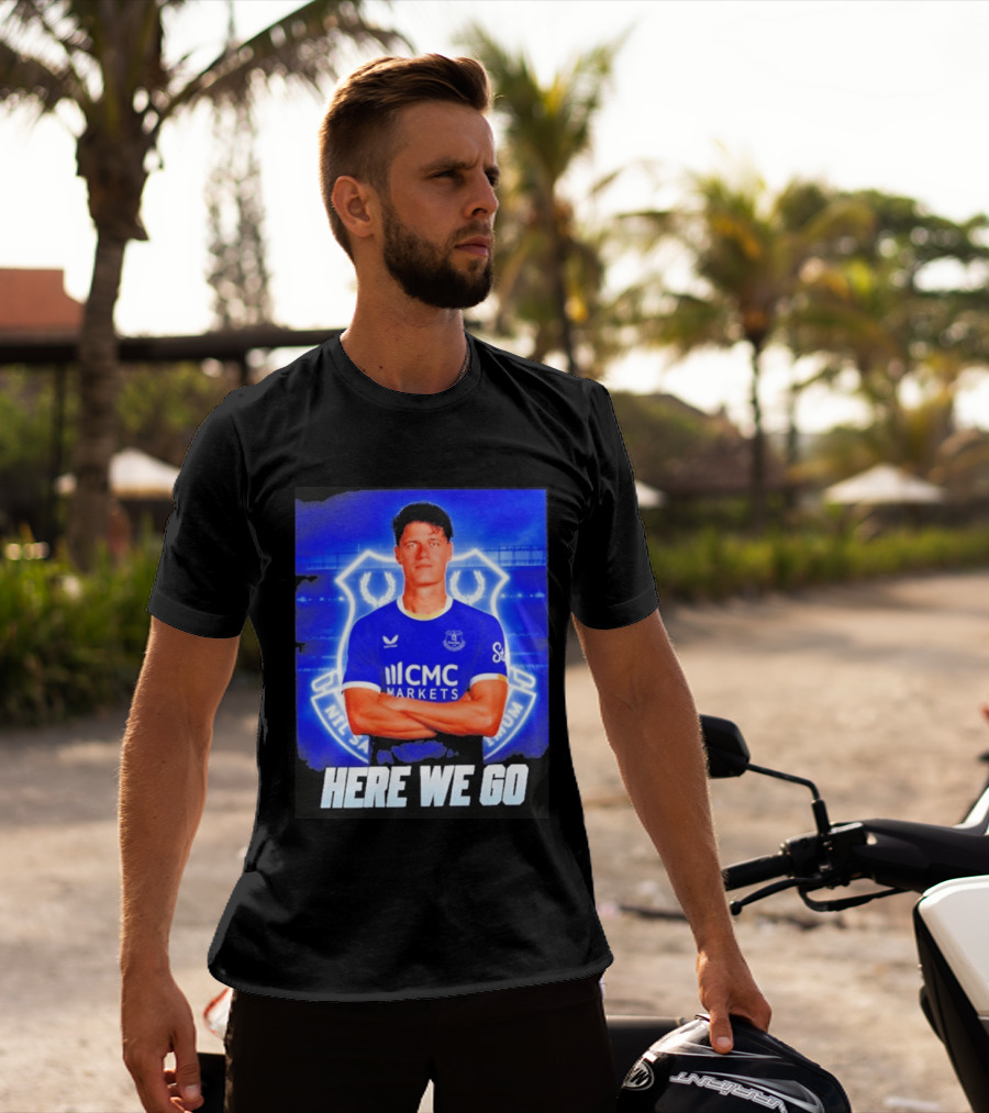 Christian Norgaard Everton Transfer Announcement Here We Go T-Shirt