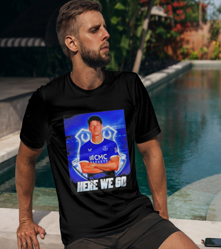 Christian Norgaard Everton Transfer Announcement Here We Go T-Shirt