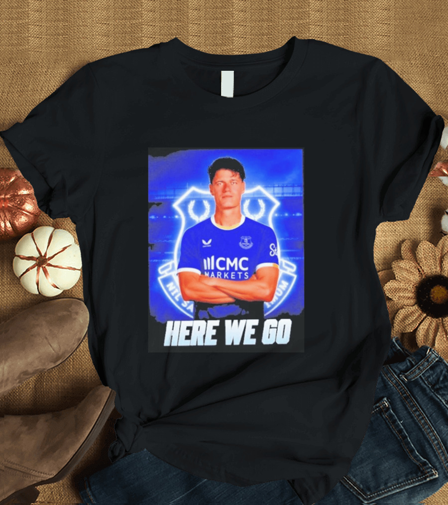 Christian Norgaard Everton Transfer Announcement Here We Go T-Shirt