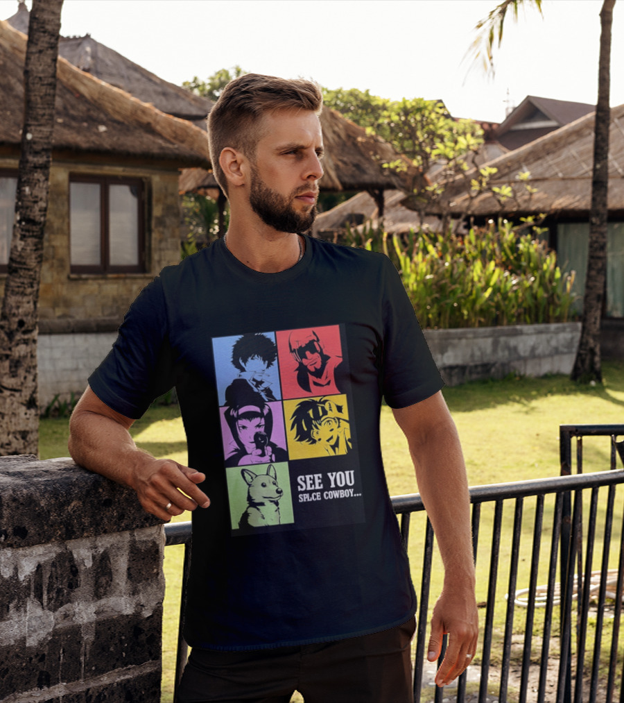 Cowboy Bebop See You Space Cowboy With Character Grid T-Shirt