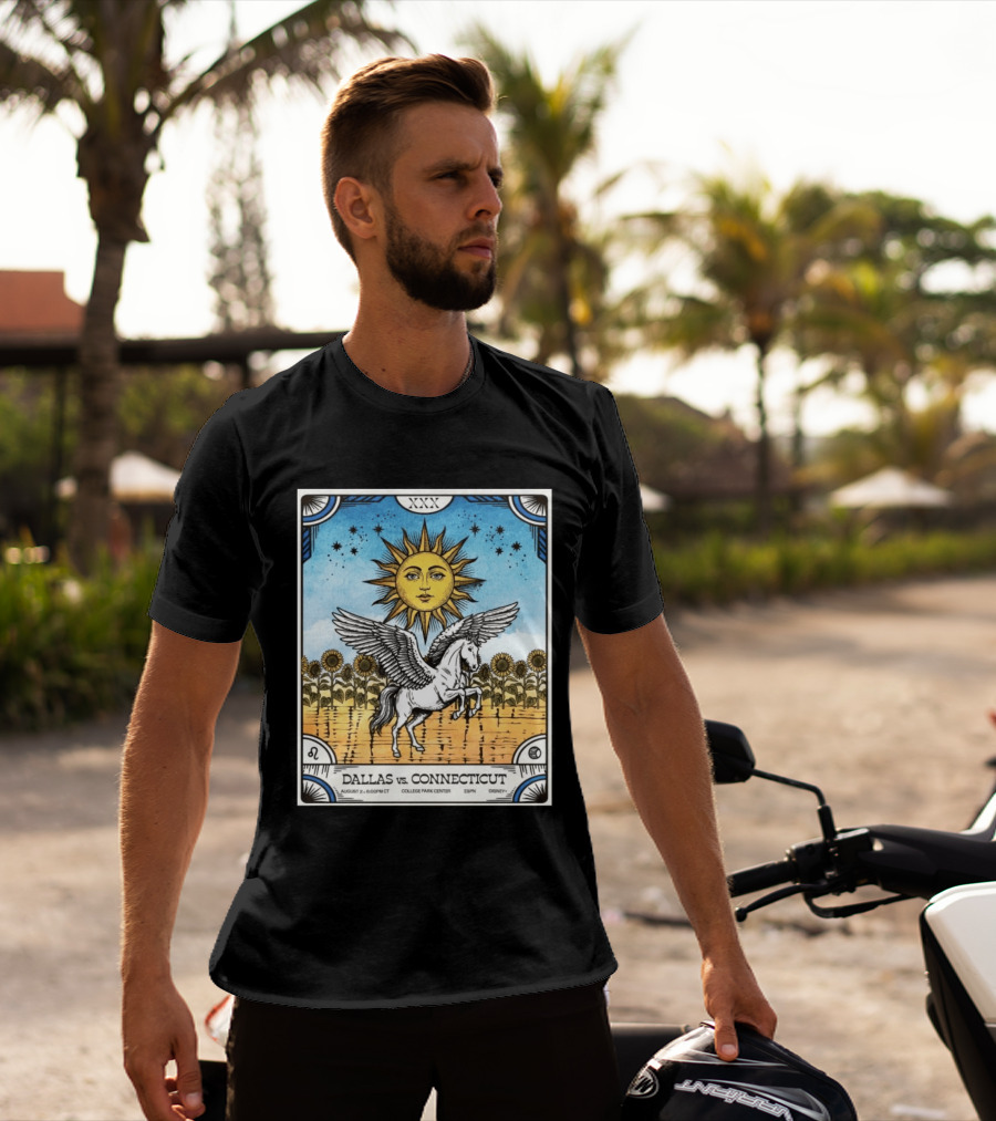Dallas Vs Connecticut August 2 6pm CT College Park Center ESPN Disney Sunflower Pegasus Sun T-Shirt