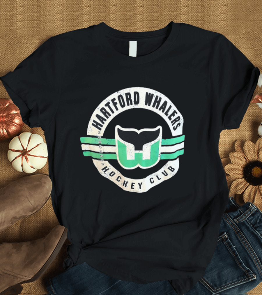 Hartford Whalers Distressed Vintage Hockey Club T-Shirt