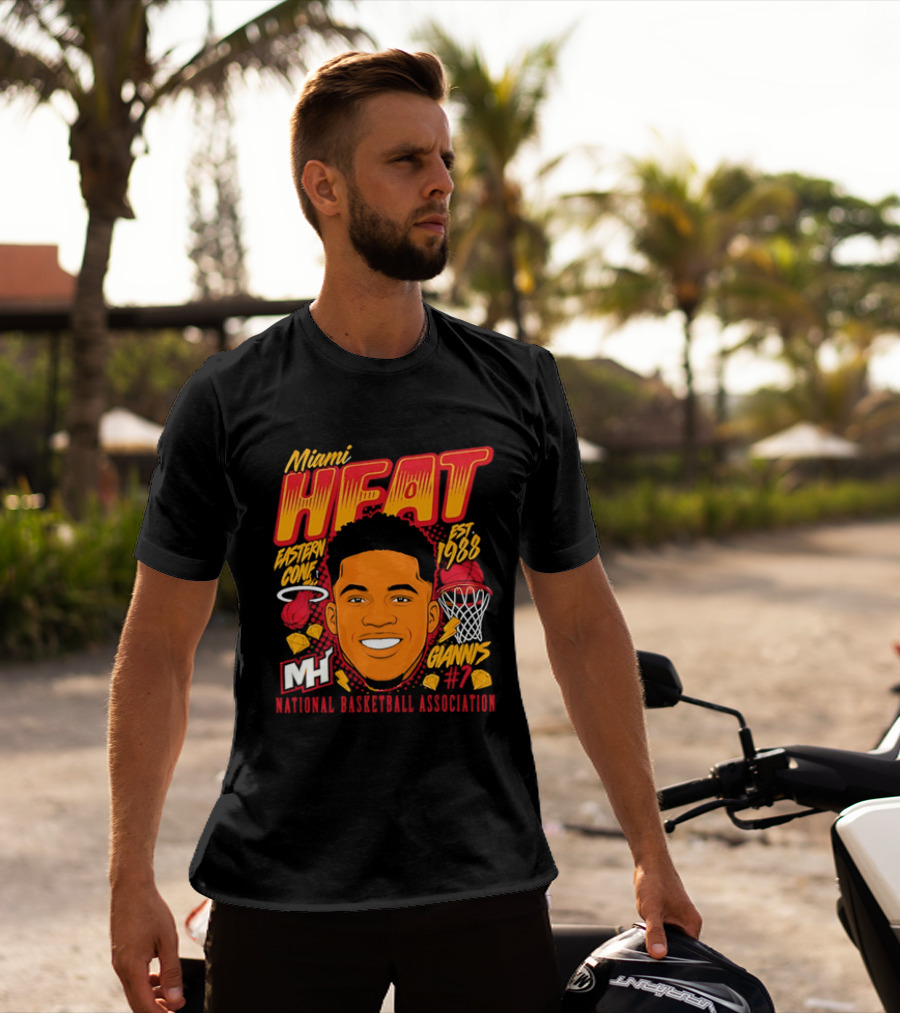 Miami Heat Giannis Antetokounmpo Est 1988 National Basketball Association T-Shirt