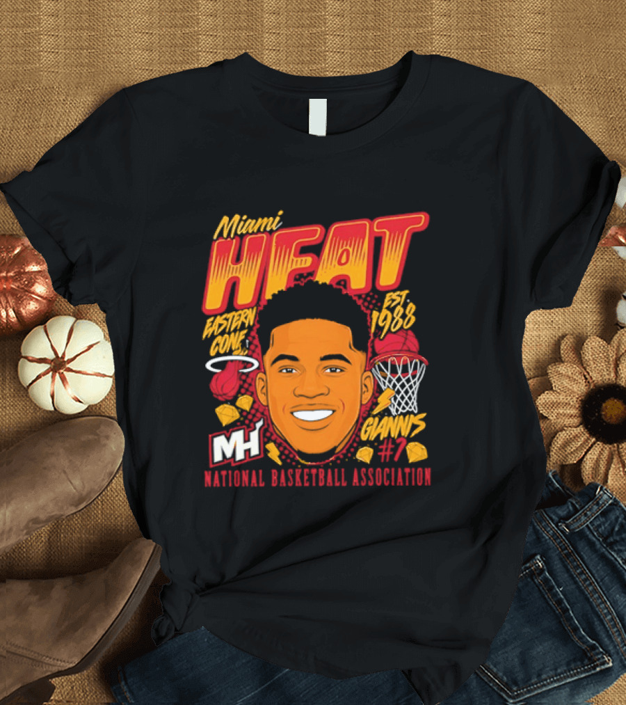 Miami Heat Giannis Antetokounmpo Est 1988 National Basketball Association T-Shirt