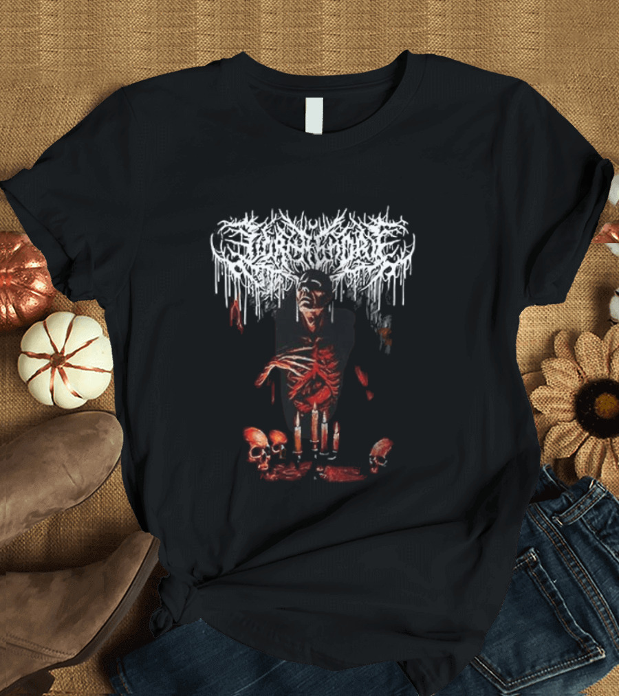 The Sweat & Blood Tour Everblack Festering Within Me Skeleton T-Shirt