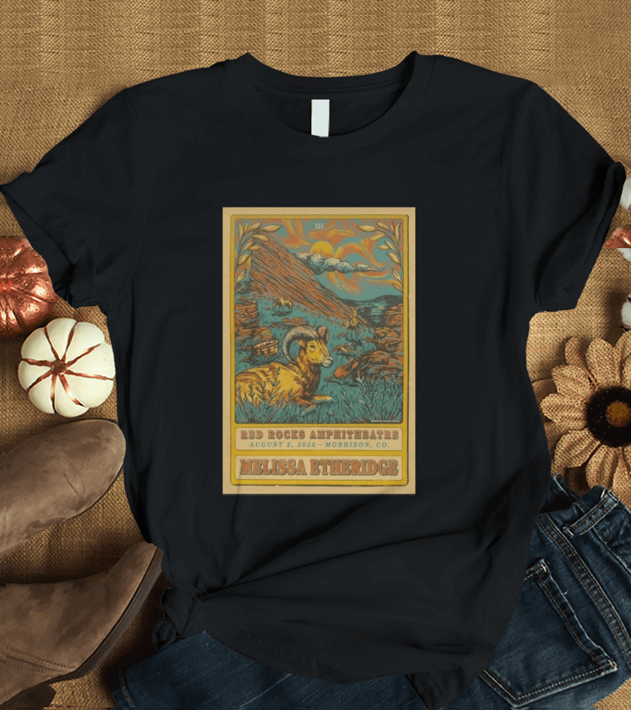 Melissa Etheridge Red Rocks Amphitheatre Morrison CO August 2 2026 T-Shirt