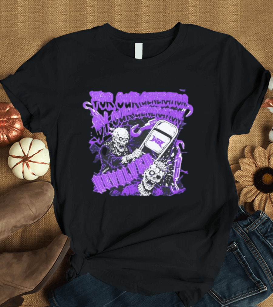 Wrestling Revolver For Our Generation Skeletons Purple T-Shirt