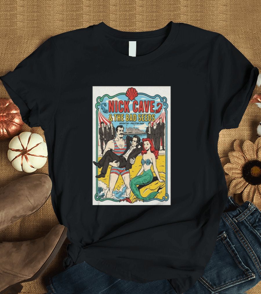 Nick Cave And The Bad Seeds Brighton Preston Park Mermaid T-Shirt