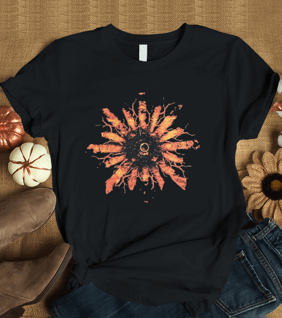 Orange Sun Root Nature Burst Roots Radiating Energy T-Shirt