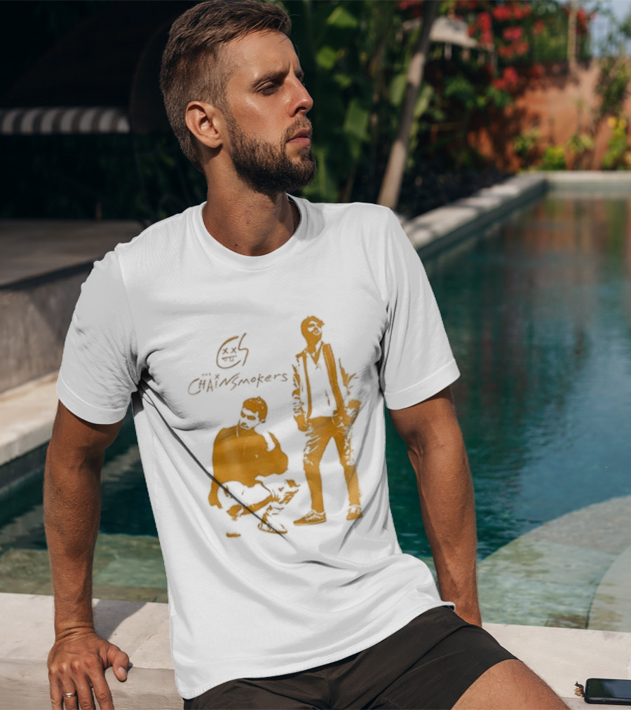 The Chainsmokers Tour Silhouette Band Icon Sketch T-Shirt
