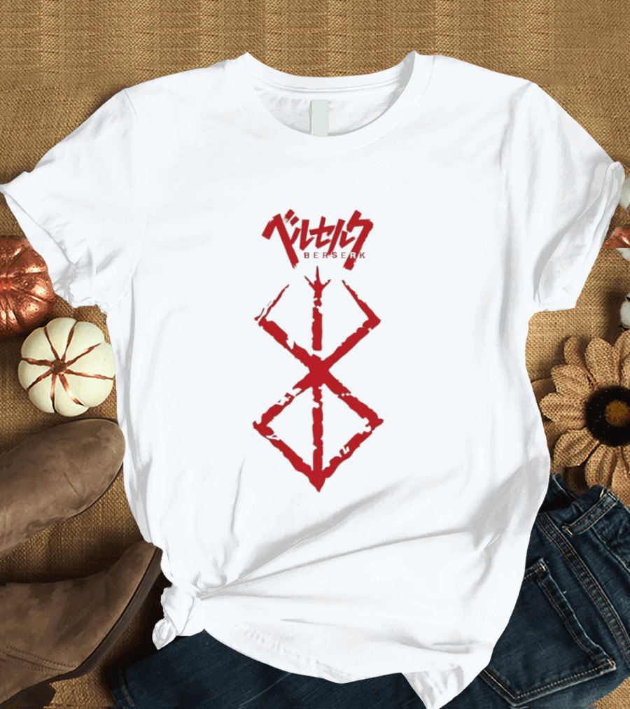 Berserk Sacrifice Symbol Red Japanese Text Anime Series T-Shirt