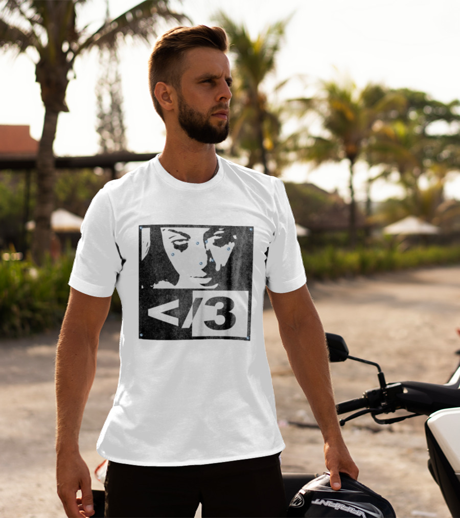 Destroy Lonely Store Piercing Face Black White <3 T-Shirt