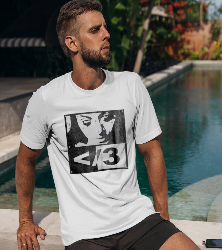 Destroy Lonely Store Piercing Face Black White <3 T-Shirt