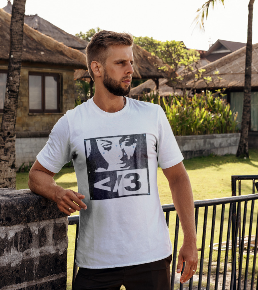 Destroy Lonely Store Piercing Face Black White <3 T-Shirt