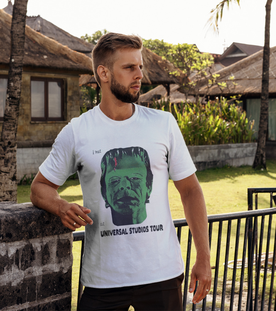 I Met Frankenstein At Universal Studios Tour Monster Fan Souvenir T-Shirt
