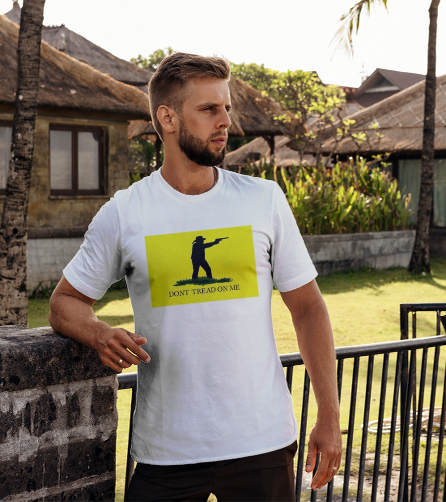 Jordan Salinas Don't Tread On Me Cowboy Silhouette Yellow T-Shirt