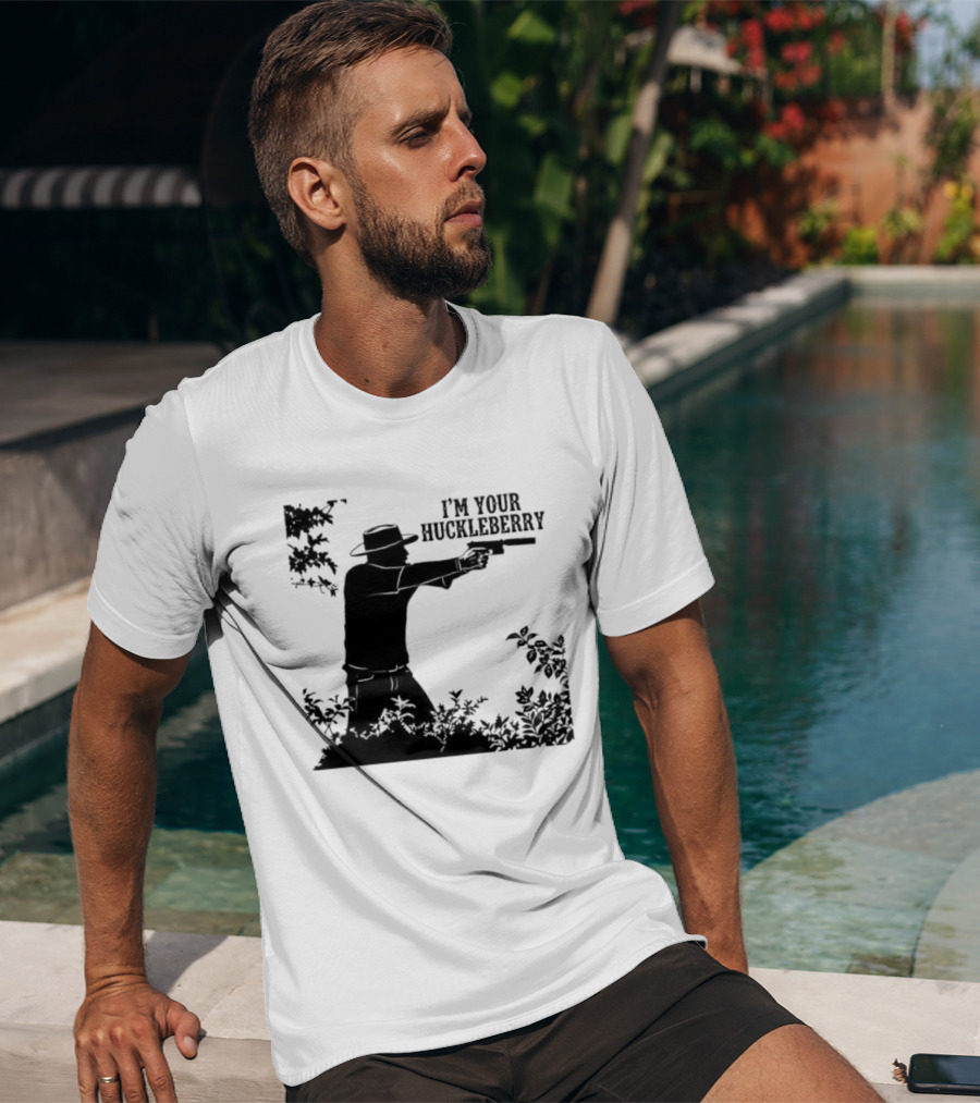 I'm Your Huckleberry Western Silhouette With Gun T-Shirt