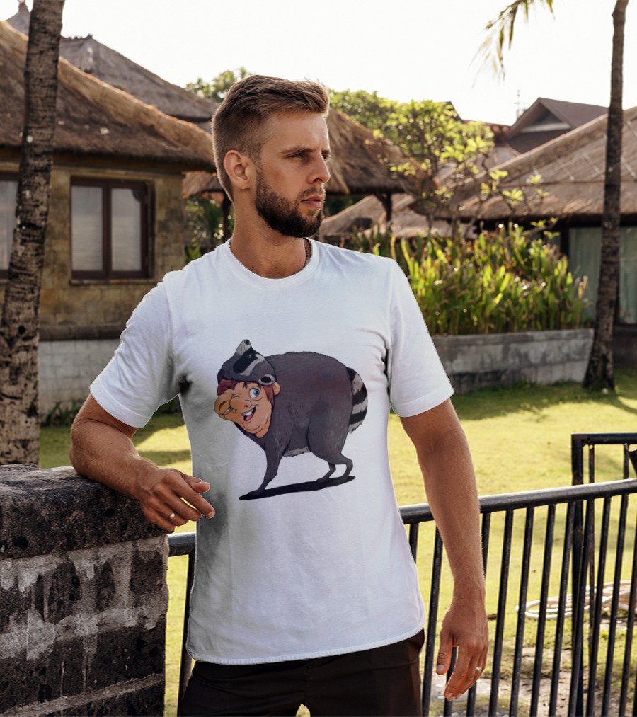 Raccoon Boy Animal Costume Quirky T-Shirt