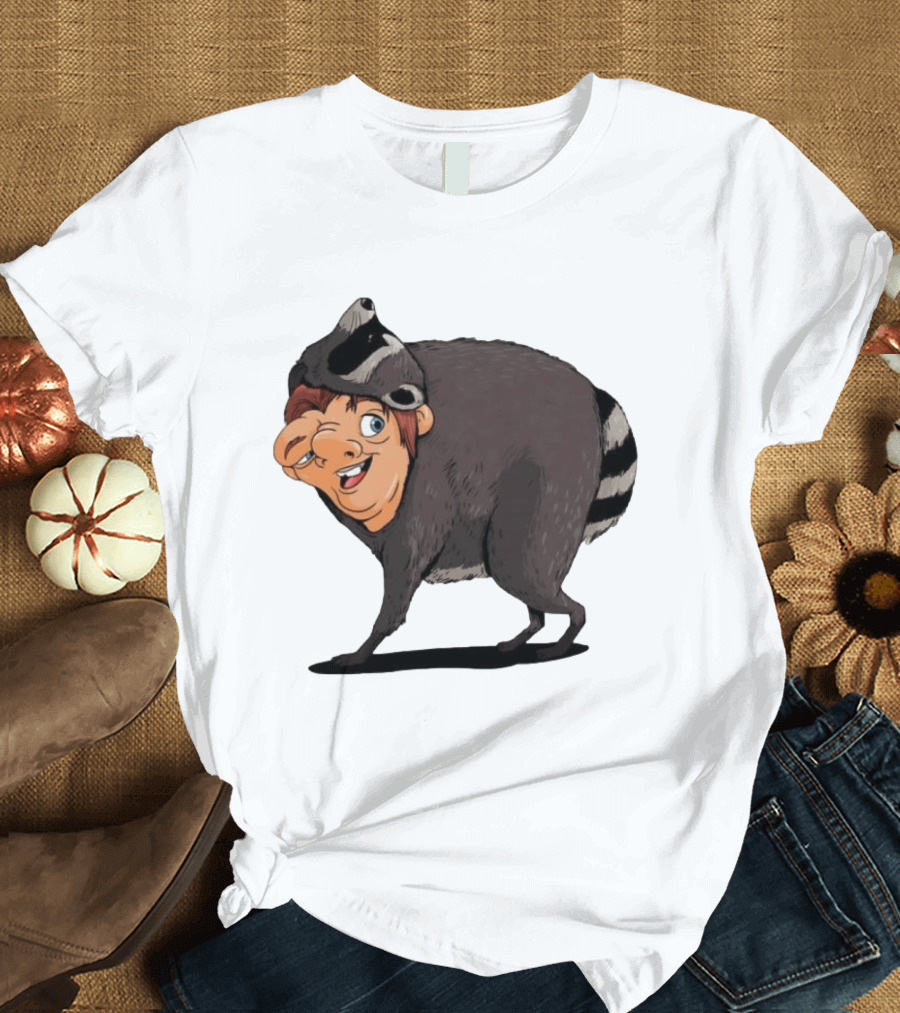 Raccoon Boy Animal Costume Quirky T-Shirt