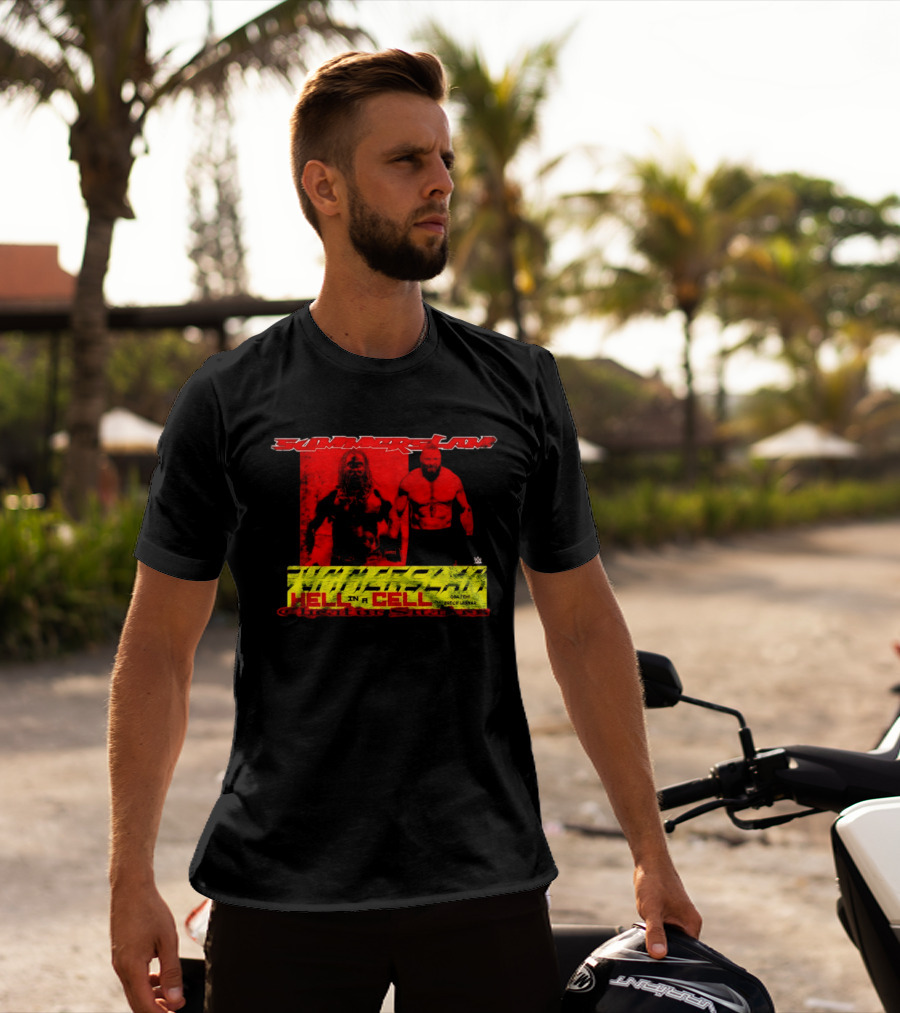 SummerSlam Hell In A Cell Brock Lesnar Oba Femi Cheatin Snakez T-Shirt