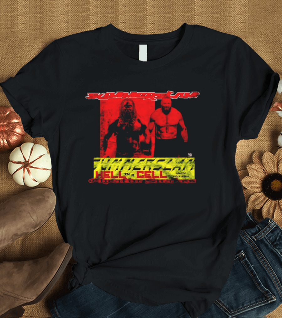SummerSlam Hell In A Cell Brock Lesnar Oba Femi Cheatin Snakez T-Shirt