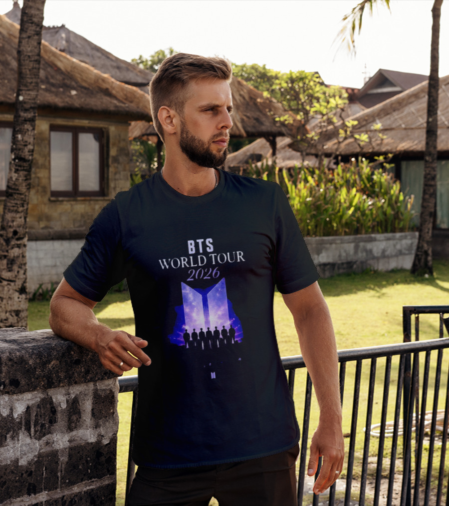 BTS World Tour 2026 Forever We Are Young Concert Silhouettes Galaxy T-Shirt