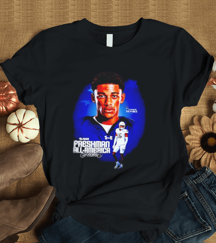 Leonard Moore Notre Dame Football FWAA Freshman All America Team Under Armour T-Shirt