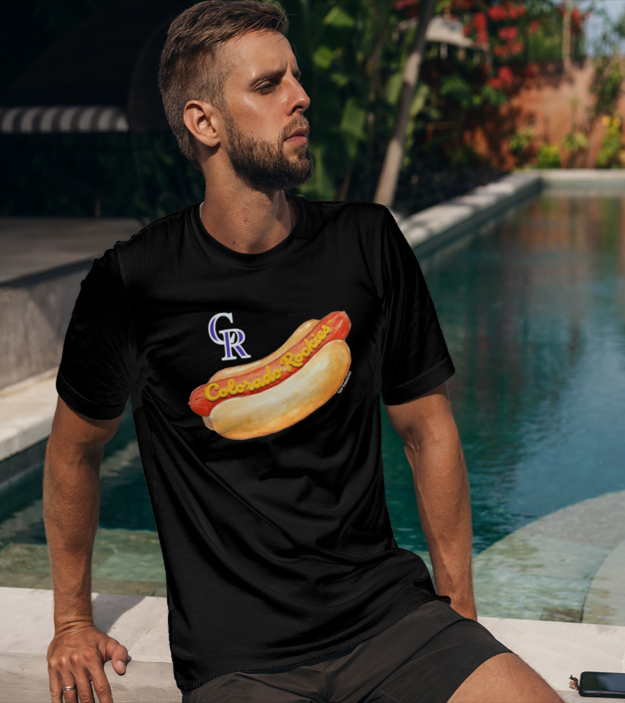 Colorado Rockies Hot Dog Tiny Turnip Women's T-Shirt
