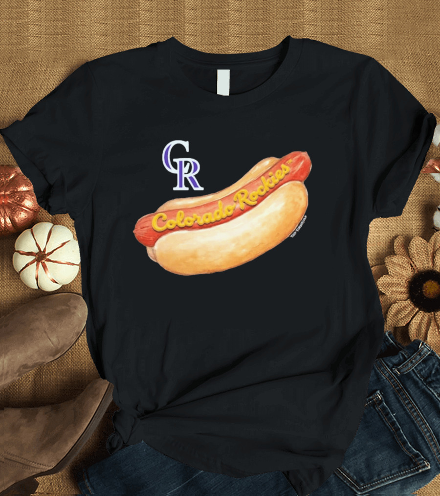 Colorado Rockies Hot Dog Tiny Turnip Women's T-Shirt