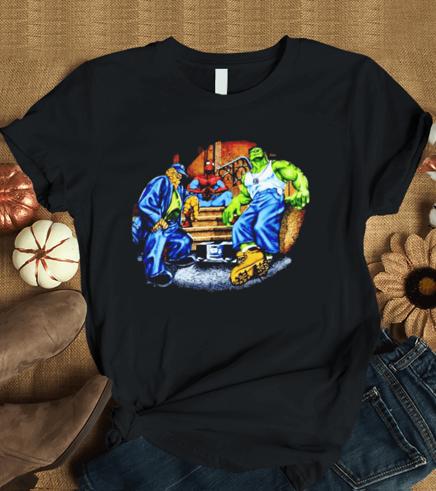 Marvel The Thing Spider Man Hulk Hip Hop T-Shirt