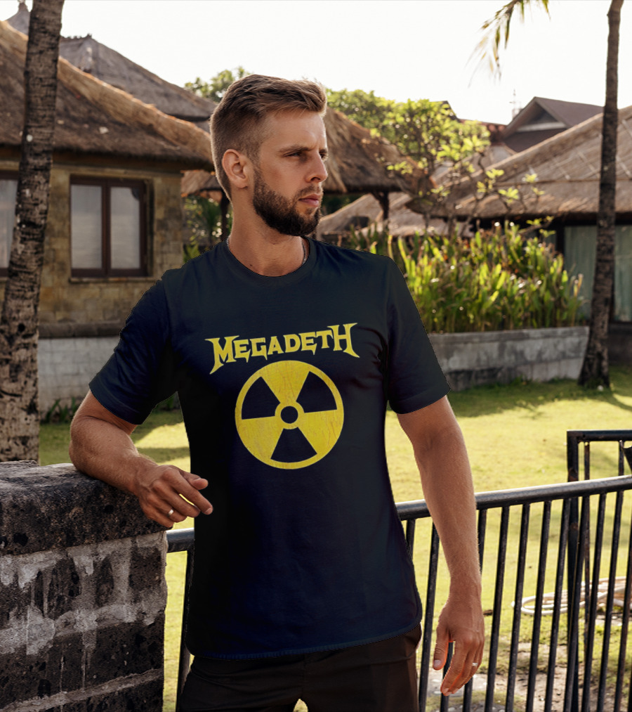 Megadeth Distressed Radioactive Symbol Heavy Metal T-Shirt