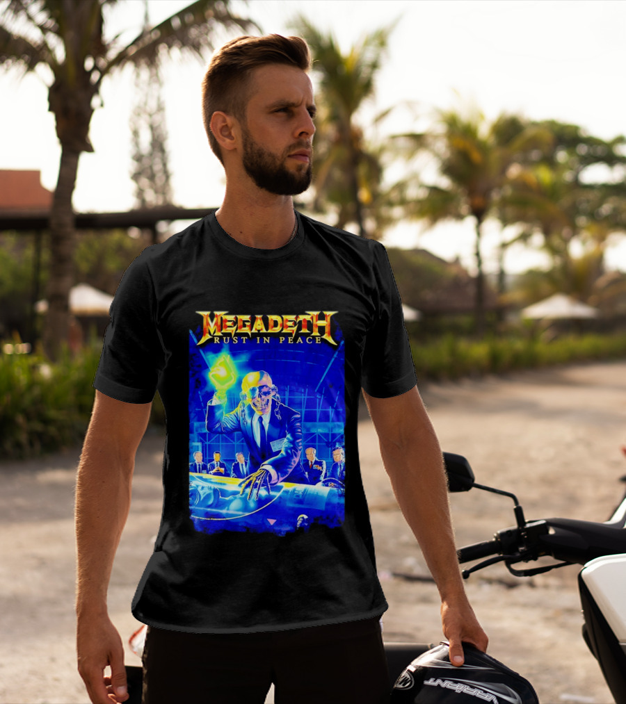Megadeth Rust In Peace Vic Rattlehead Thrash Metal Classic Album T-Shirt