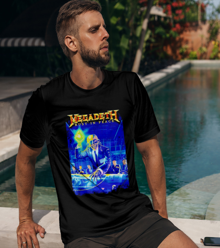 Megadeth Rust In Peace Vic Rattlehead Thrash Metal Classic Album T-Shirt