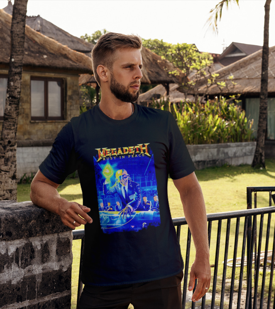 Megadeth Rust In Peace Vic Rattlehead Thrash Metal Classic Album T-Shirt