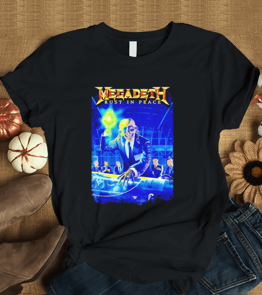 Megadeth Rust In Peace Vic Rattlehead Thrash Metal Classic Album T-Shirt