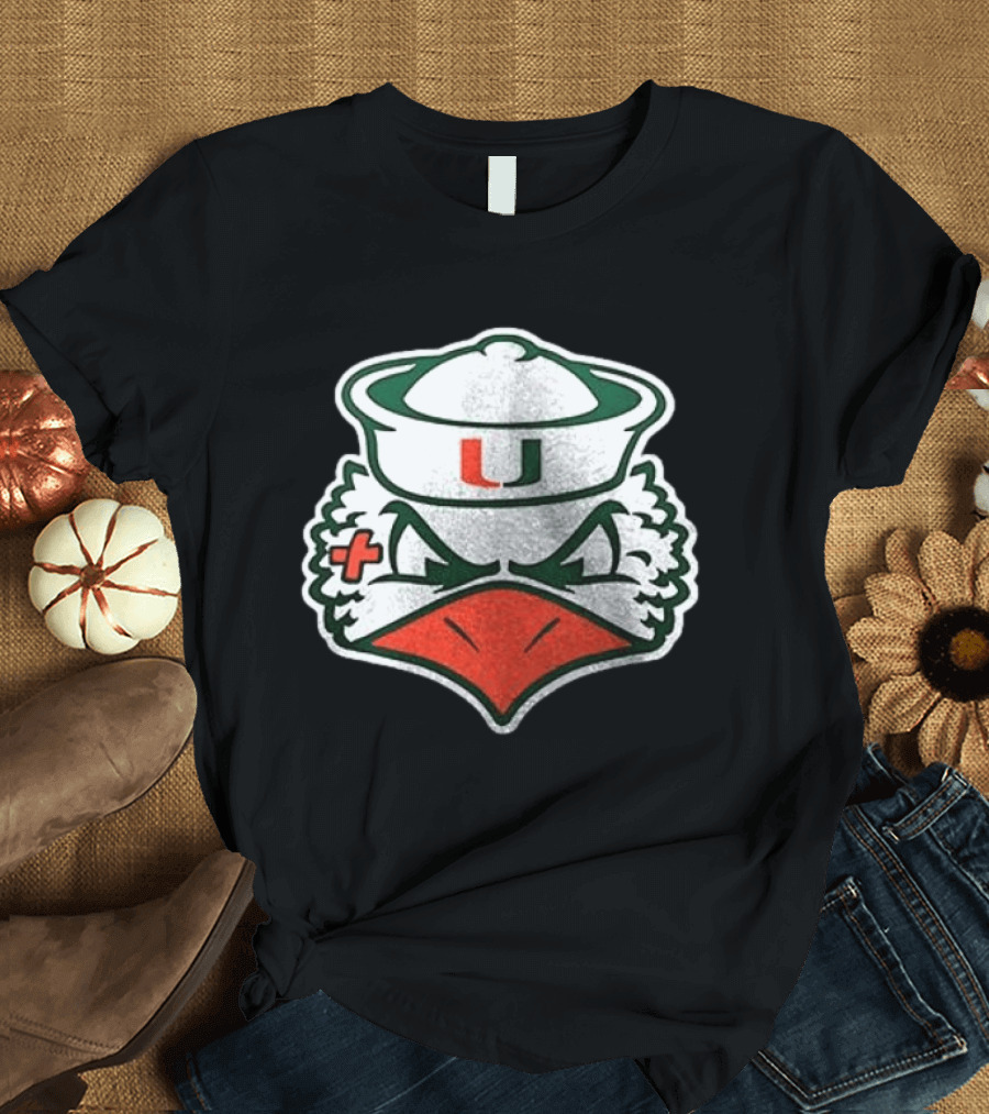Miami Hurricanes Sebastian The Ibis Mascot U T-Shirt