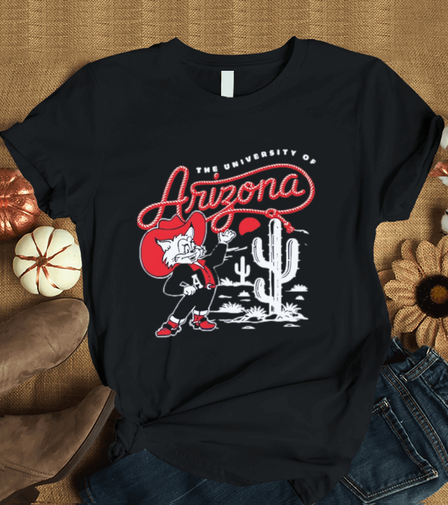 The University Of Arizona Wildcats Cowboy Cactus Scene T-Shirt