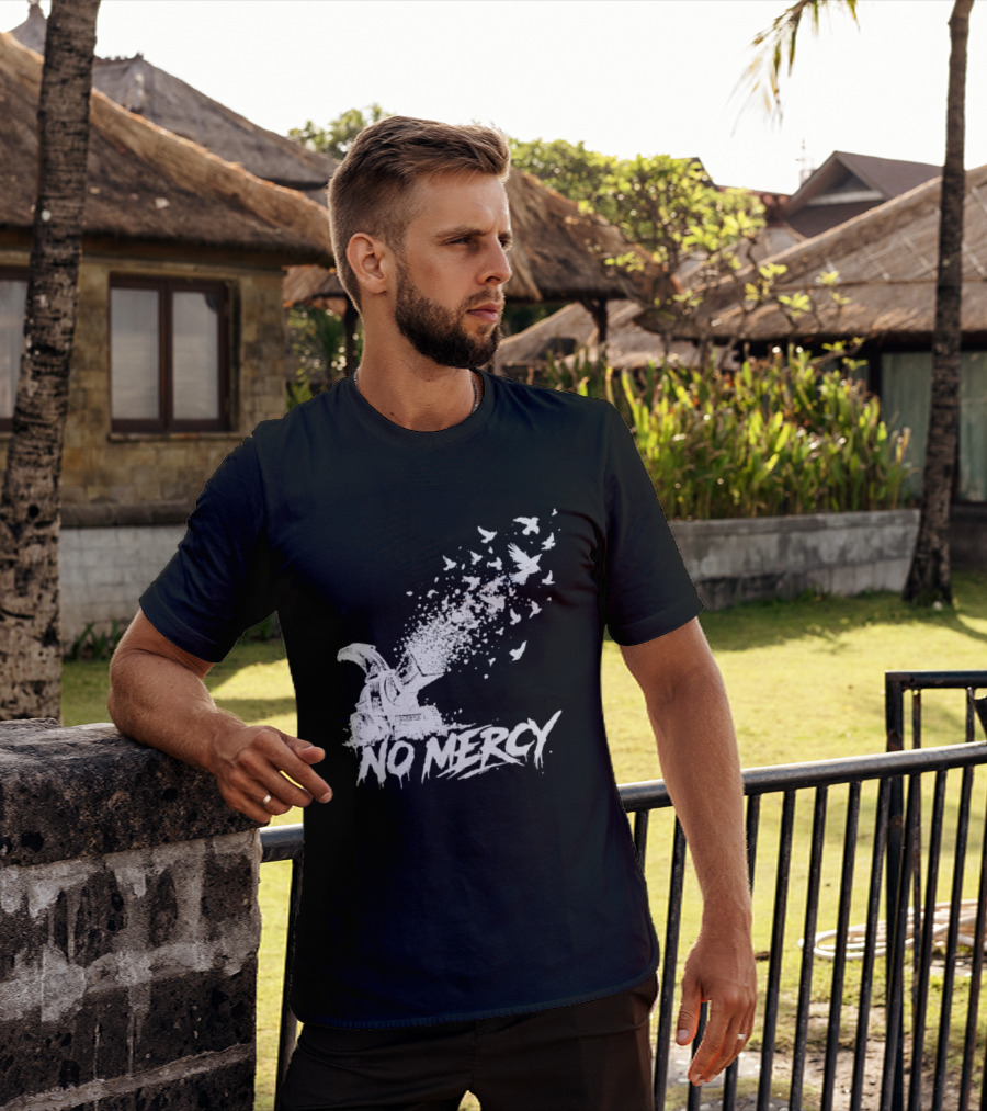 No Mercy Wood Chipper Bird Shredder T-Shirt