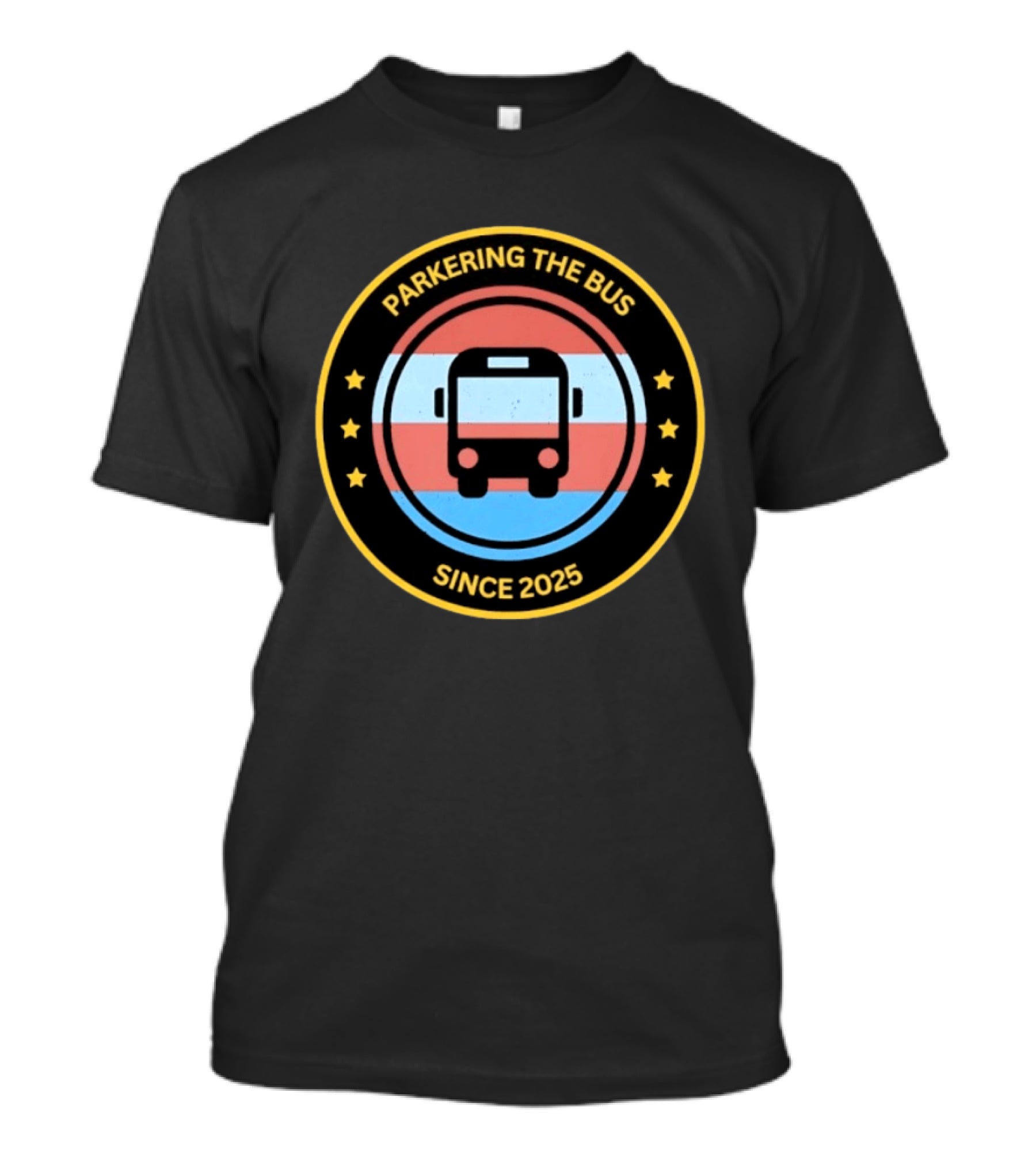 Parkering The Bus Since 2025 Badge Icon With Stars T-Shirt