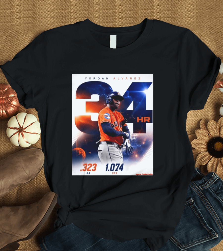 Yordan Alvarez 34 HR .323 BA 1.074 OPS Astros T-Shirt