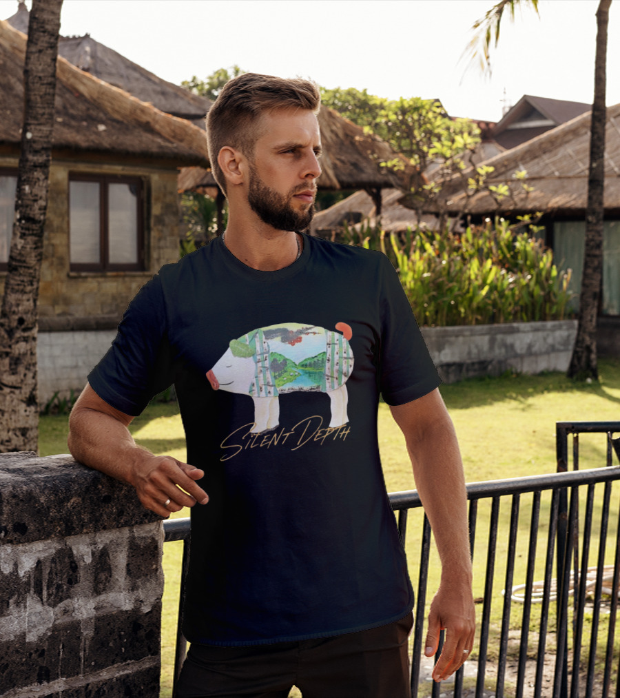 Silent Depth Pig Landscape Nature T-Shirt