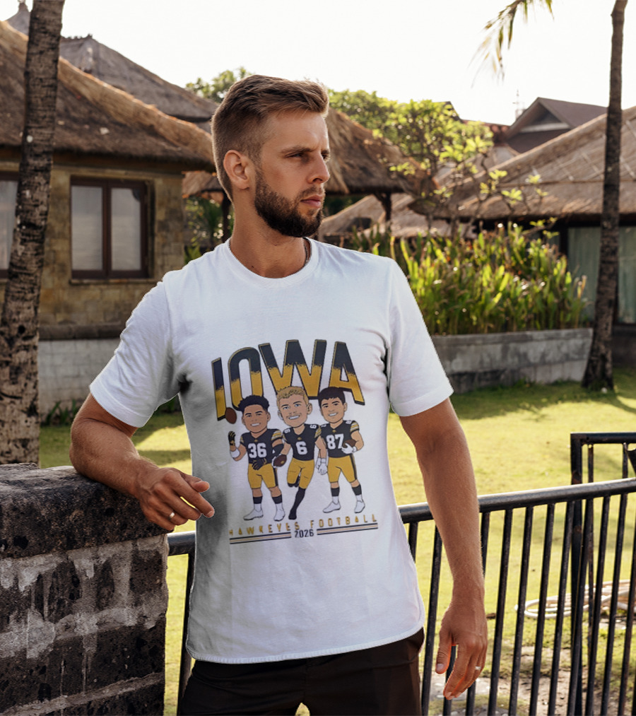 Iowa Hawkeyes Football 2026 Players 36 6 87 Team Spirit T-Shirt
