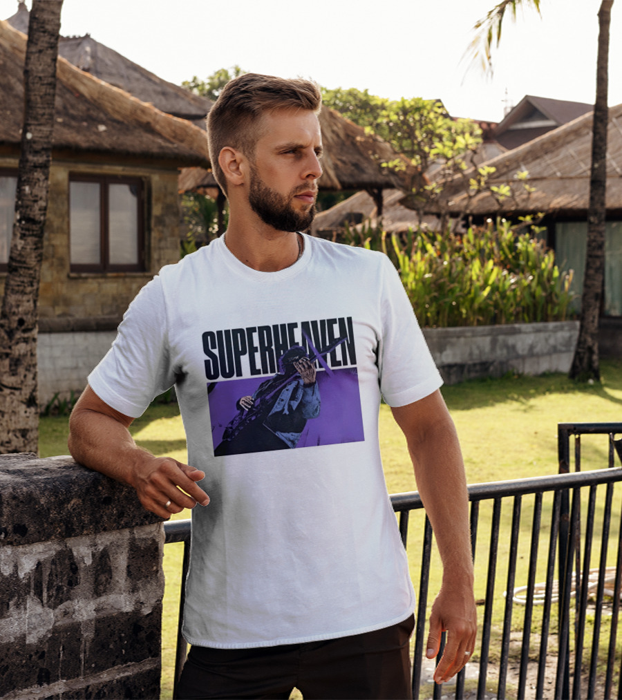 Superheaven Guitarist Performance Alternative Rock Purple Aesthetic T-Shirt