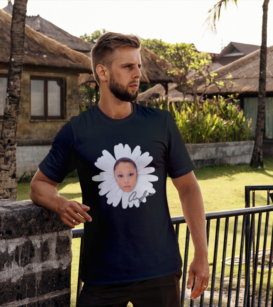 Ariana Petal Daisy Meme Face Cute Signature T-Shirt