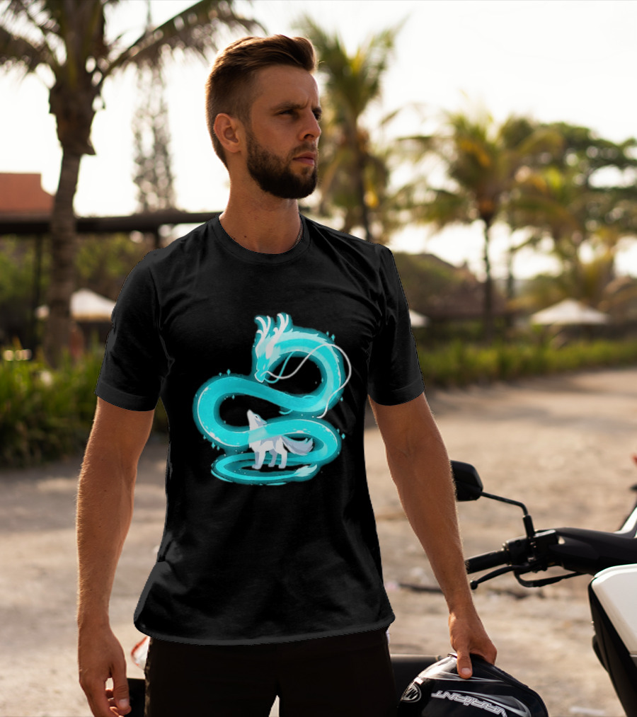Esprit De La Lune Dragon And Wolf T-Shirt