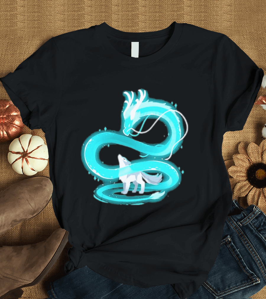 Esprit De La Lune Dragon And Wolf T-Shirt