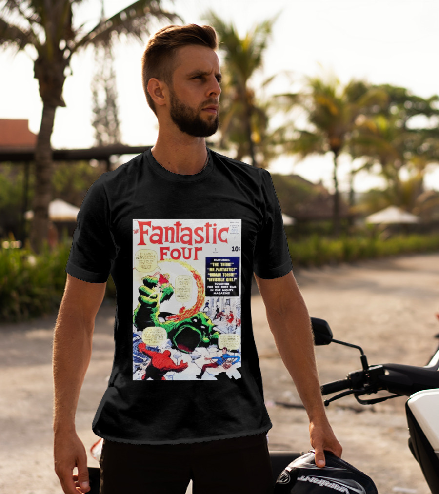 Fantastic Four #1 Nov 1961 Marvel Comics The Thing Mr. Fantastic Human Torch Invisible Girl Classic Cover T-Shirt