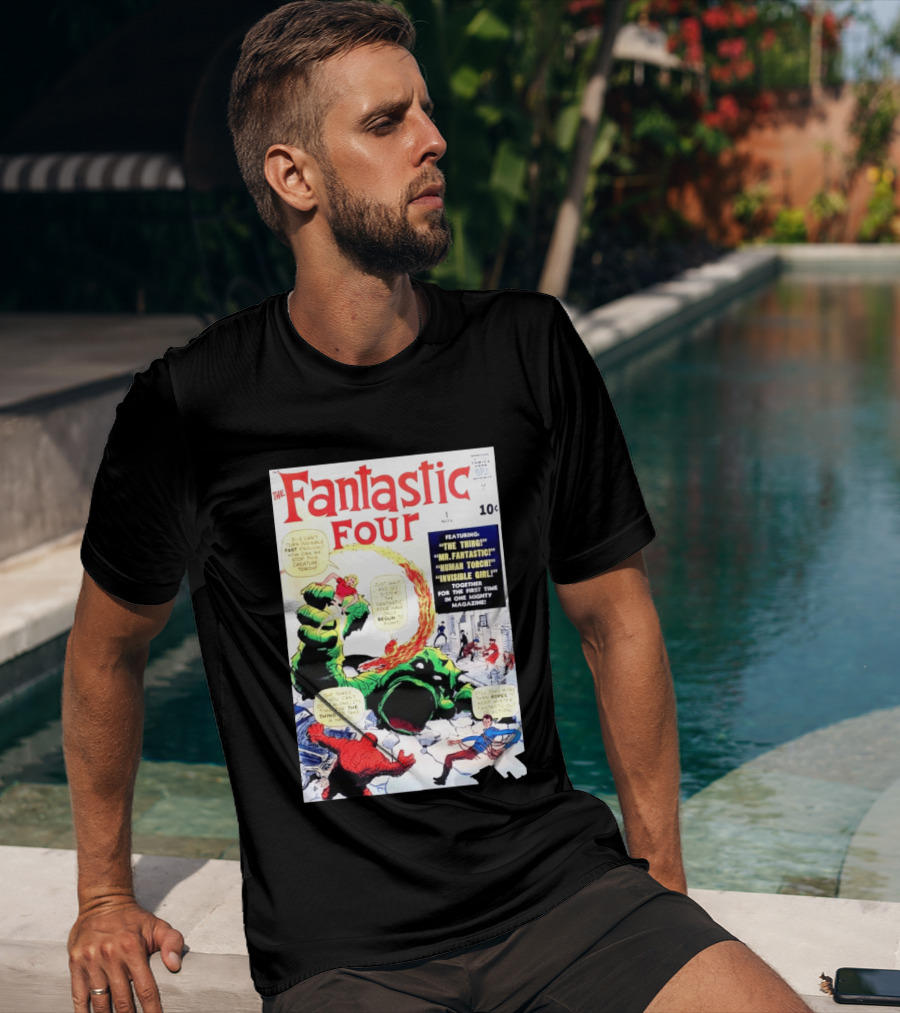Fantastic Four #1 Nov 1961 Marvel Comics The Thing Mr. Fantastic Human Torch Invisible Girl Classic Cover T-Shirt